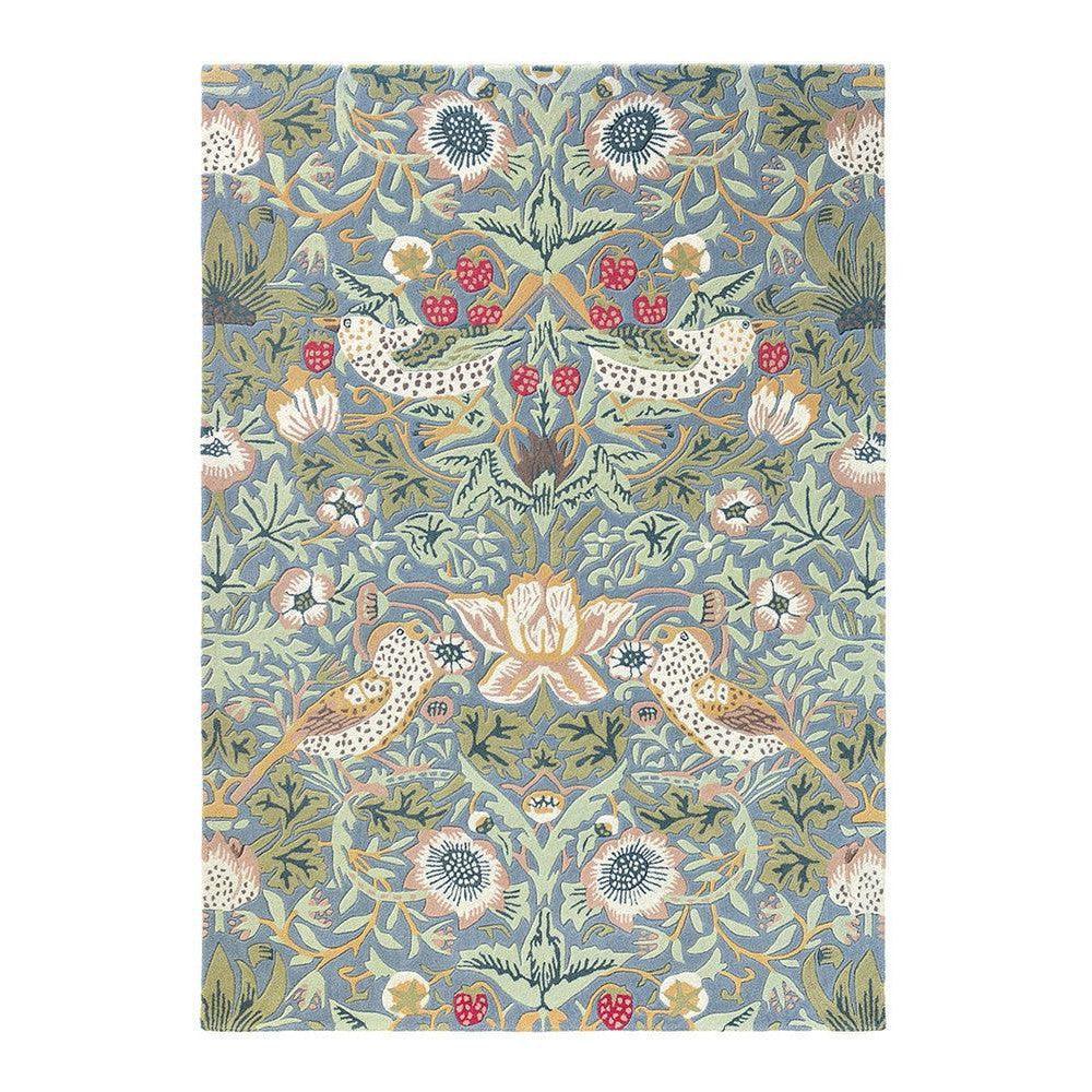 Strawberry Thief Slate Pure Wool Designer Rug