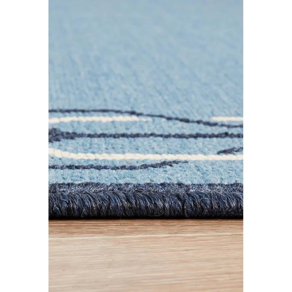 Seaside 6666 Blue Rug - ICONIC RUGS