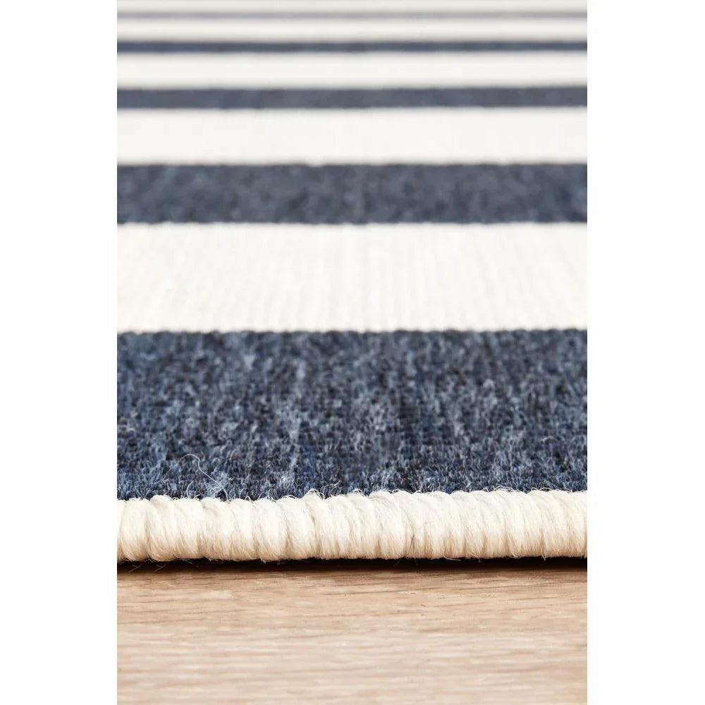Seaside 4444 Navy White Rug - ICONIC RUGS