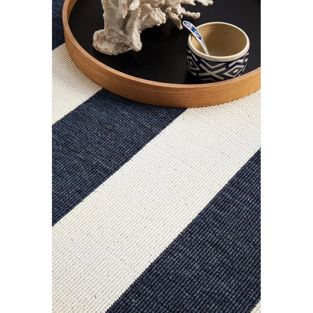 Seaside 4444 Navy White Rug - ICONIC RUGS