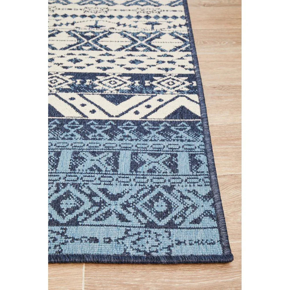 Seaside 3333 White Blue Rug - ICONIC RUGS