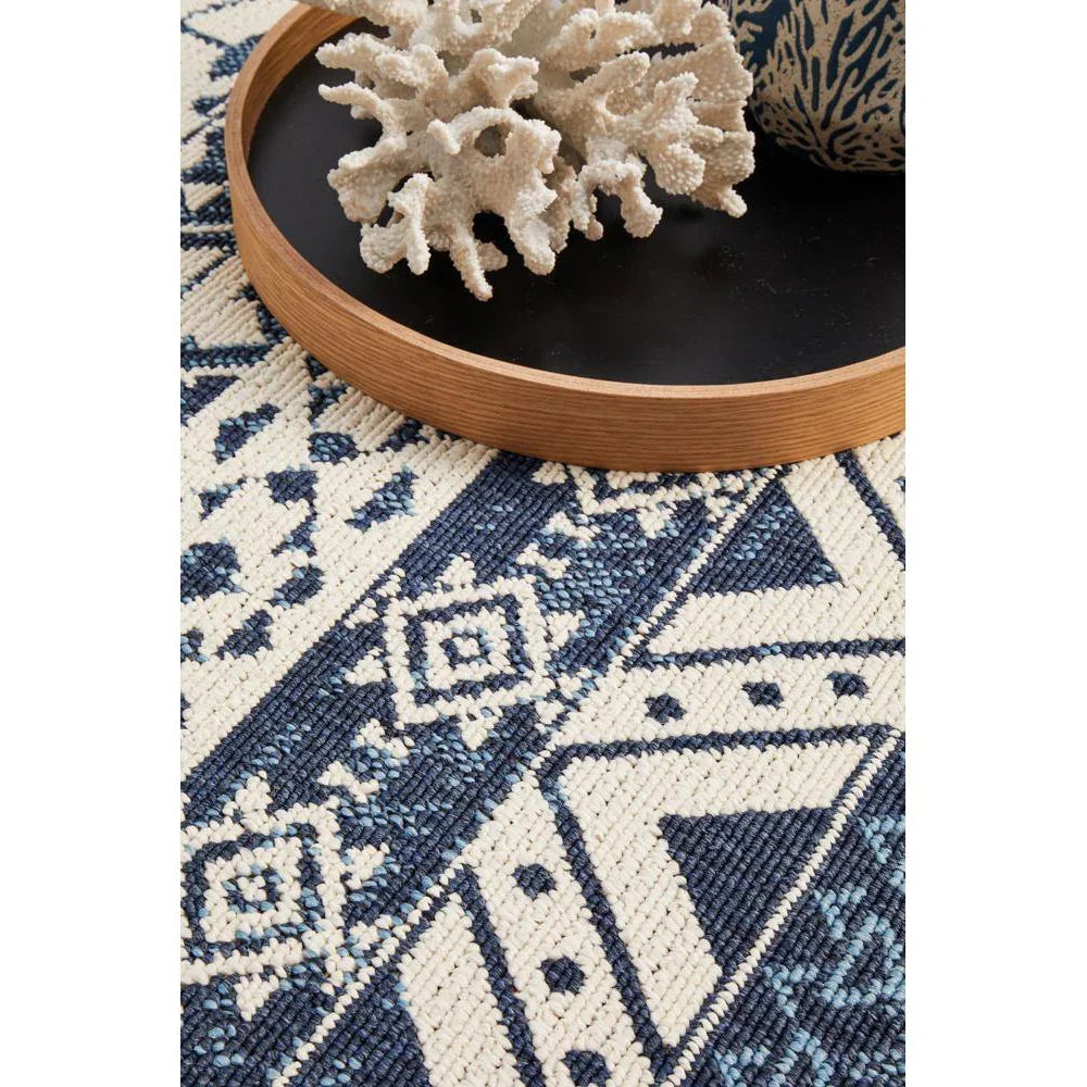Seaside 3333 White Blue Rug - ICONIC RUGS