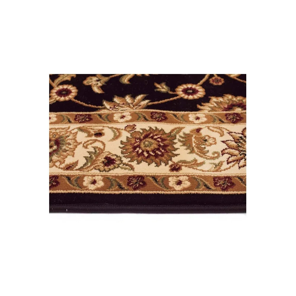 Sydney Classic Runner Black With Ivory Border Runner Rug