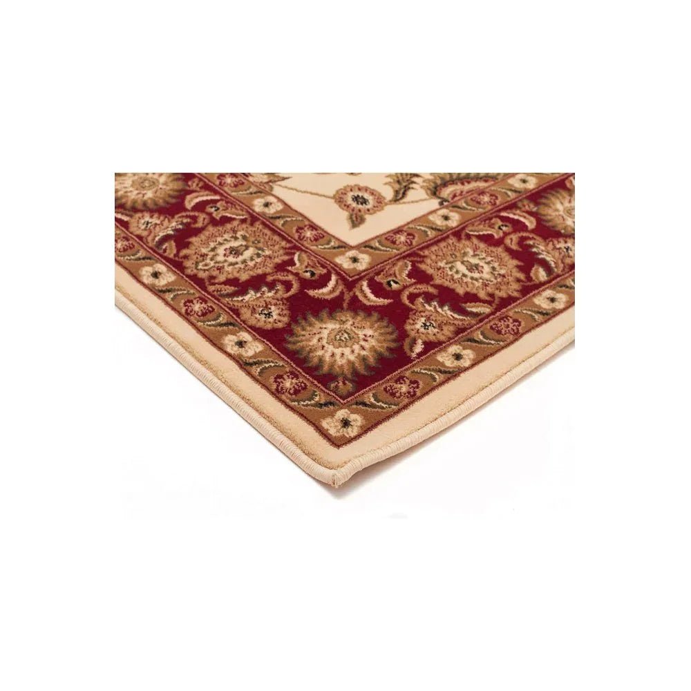 Sydney Classic Runner Ivory With Red Border Runner Rug