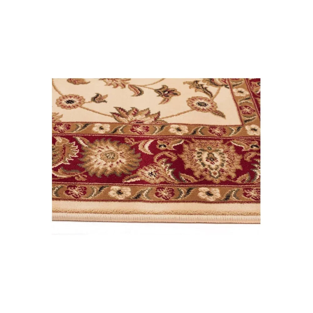 Sydney Classic Runner Ivory With Red Border Runner Rug