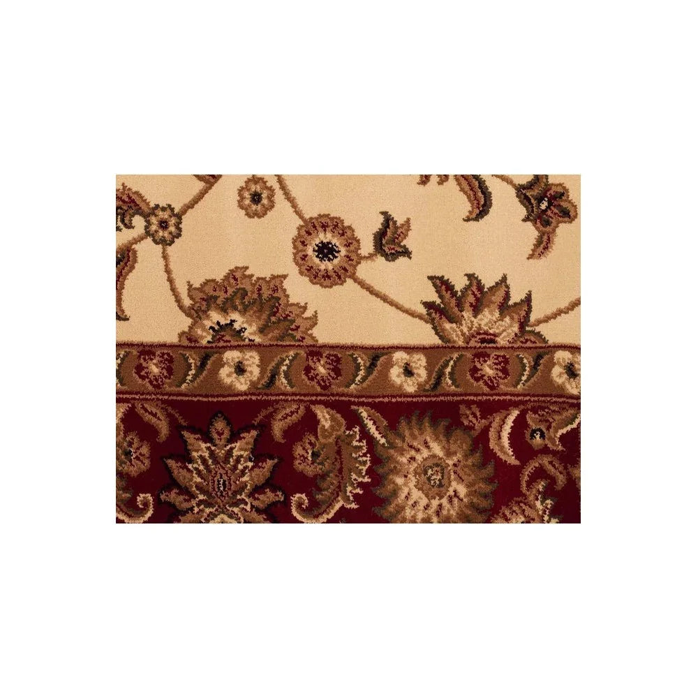Sydney Classic Runner Ivory With Red Border Runner Rug