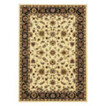 Sydney Collection Classic Rug Ivory With Black Border