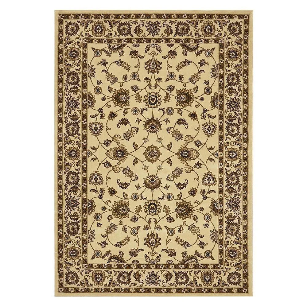 Sydney Collection Classic Rug Ivory With Ivory Border