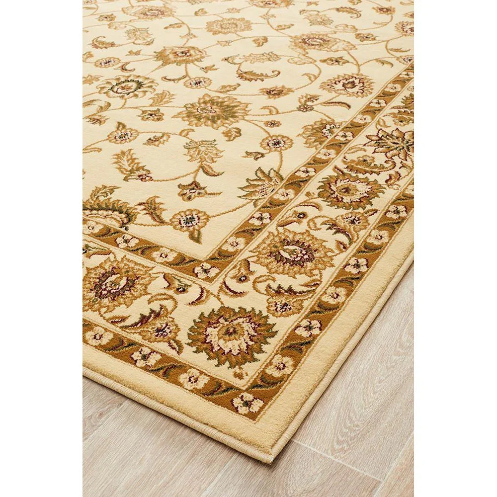 Sydney Collection Classic Rug Ivory With Ivory Border