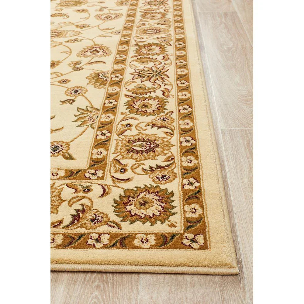 Sydney Collection Classic Rug Ivory With Ivory Border