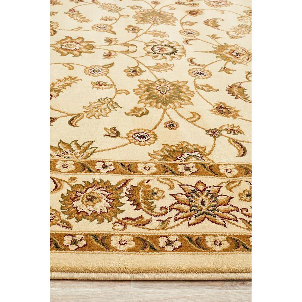 Sydney Collection Classic Rug Ivory With Ivory Border