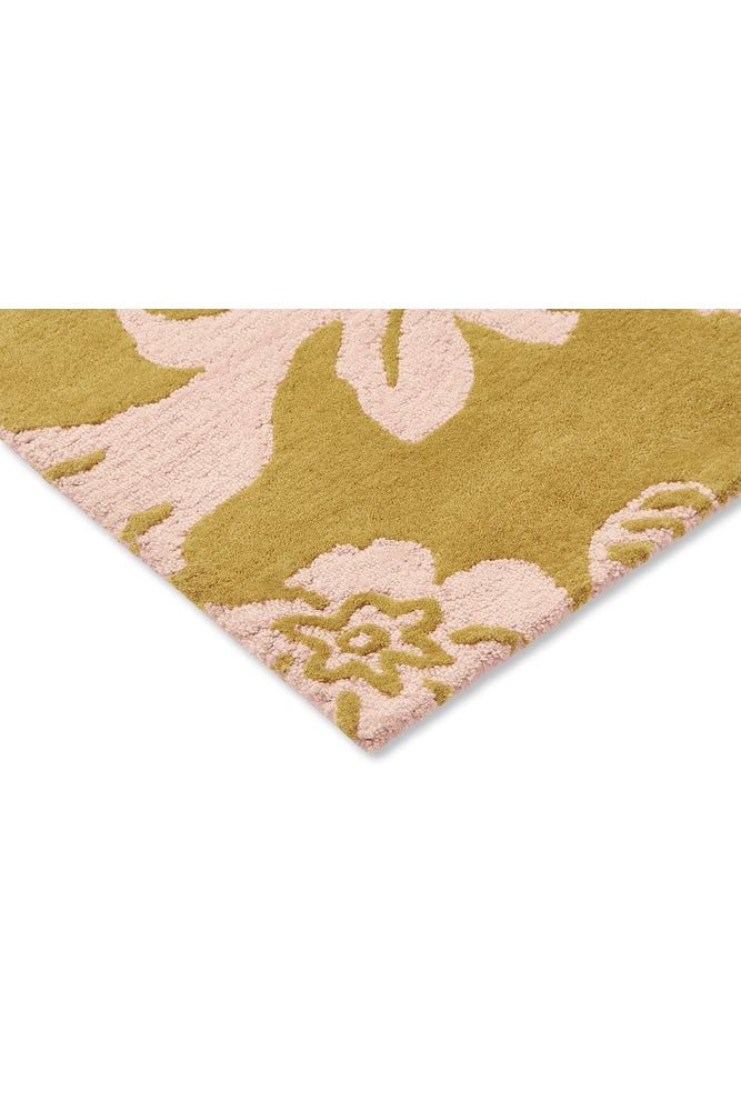 Ted Baker Baroque Yellow Pure Wool Designer Rug