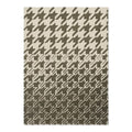Ted Baker Houndstooth Grey Pure Wool Designer Rug