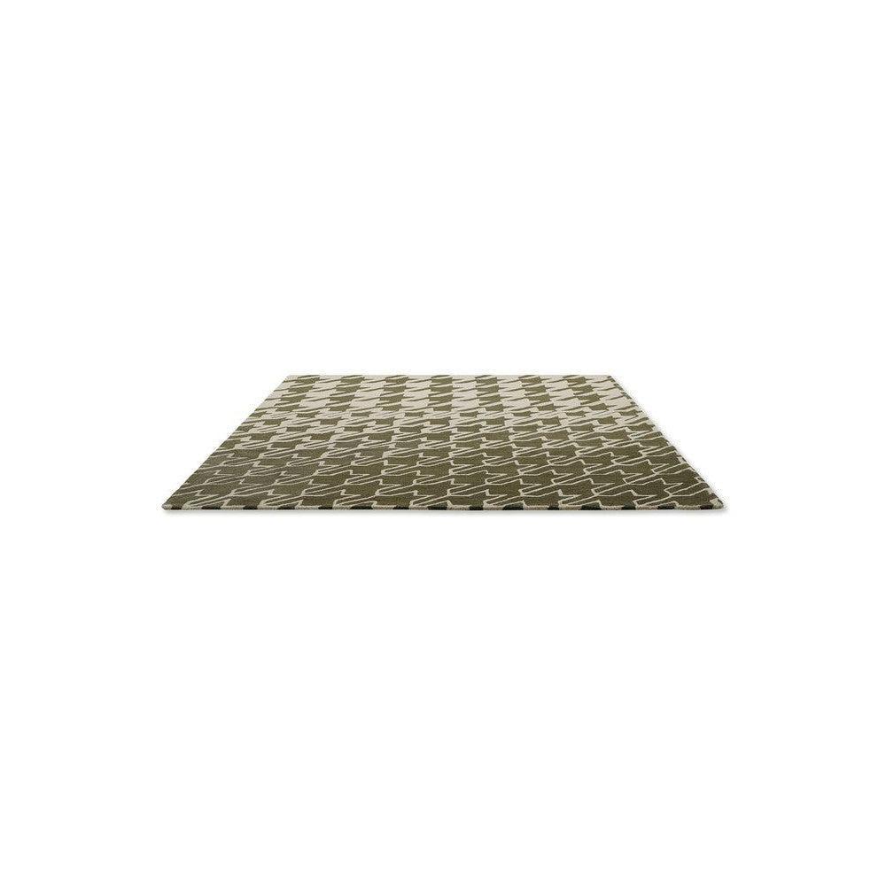 Ted Baker Houndstooth Grey Pure Wool Designer Rug