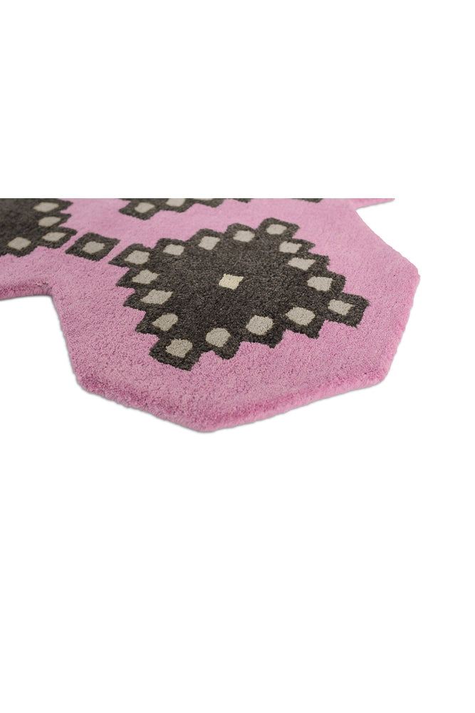 Ted Baker Iviv Pink Recycled Wool & Cotton Designer Rug