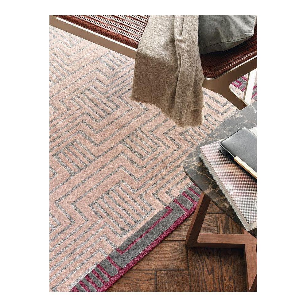 Ted Baker Kinmo Pink Wool & Viscose Designer Rug