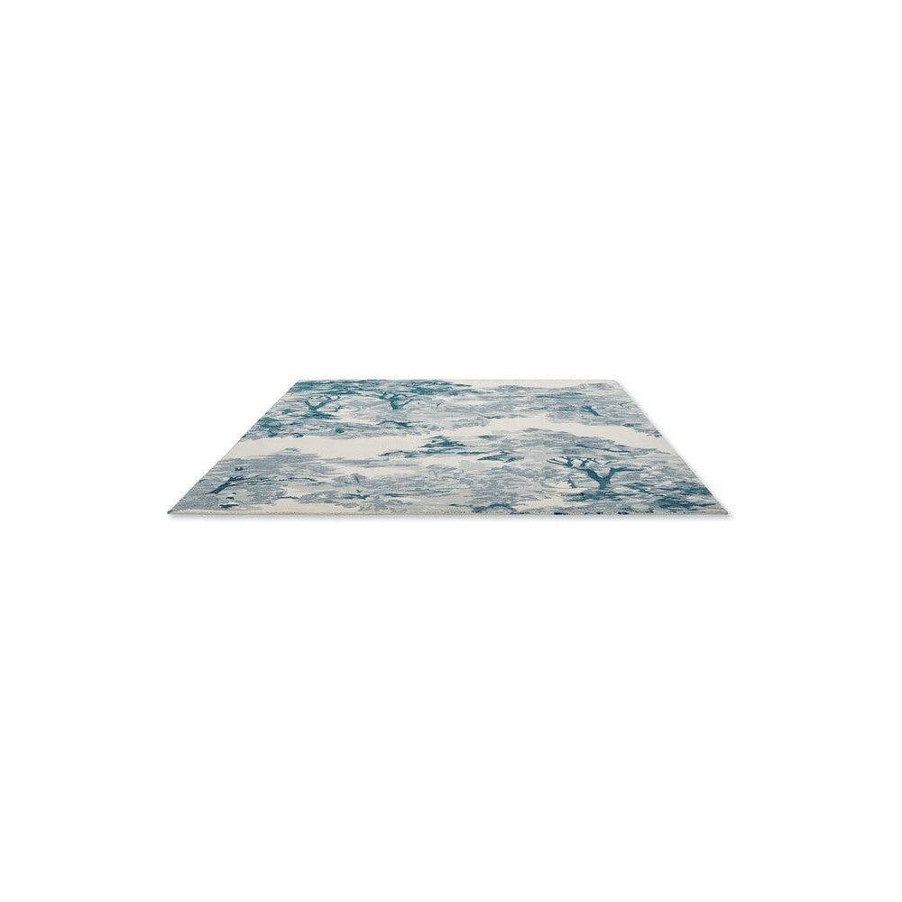 Ted Baker Landscape Toile Light Blue Pure Wool Designer Rug