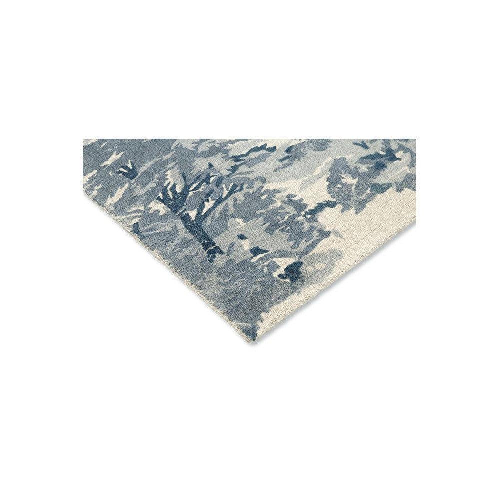 Ted Baker Landscape Toile Light Blue Pure Wool Designer Rug