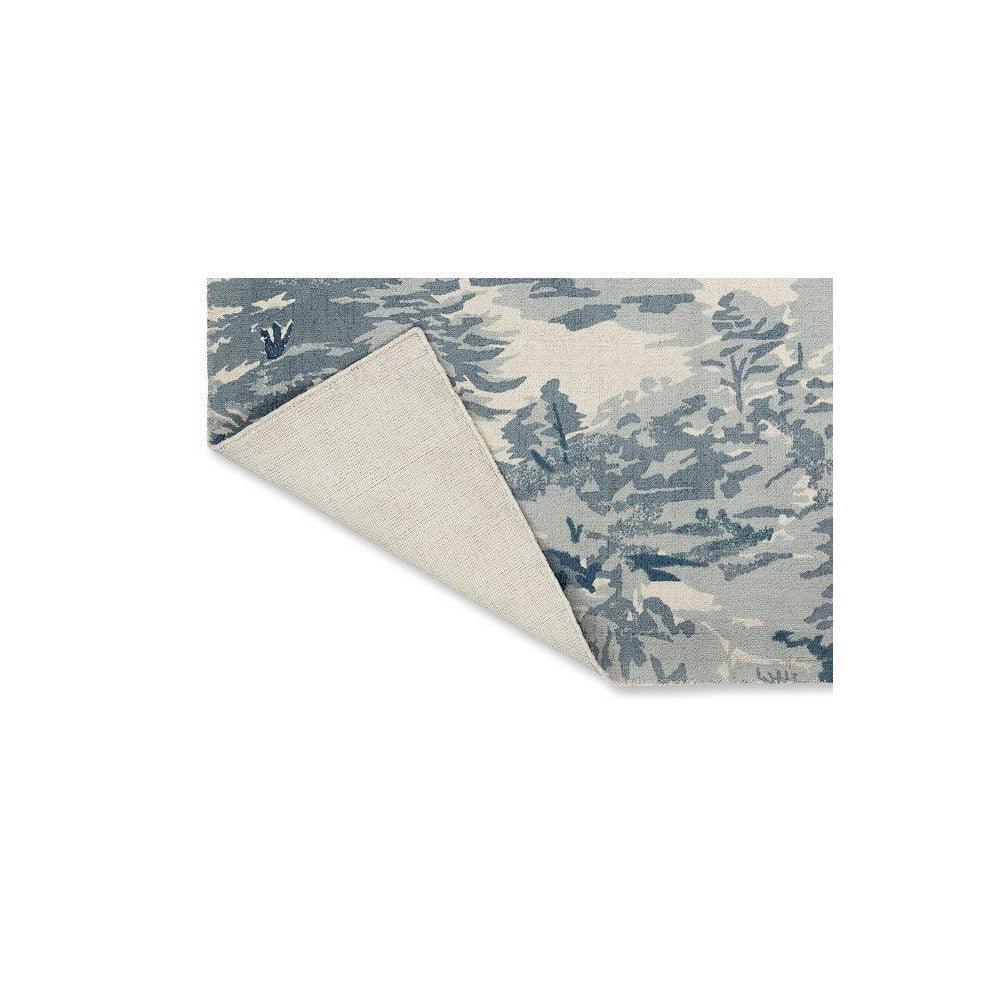 Ted Baker Landscape Toile Light Blue Pure Wool Designer Rug