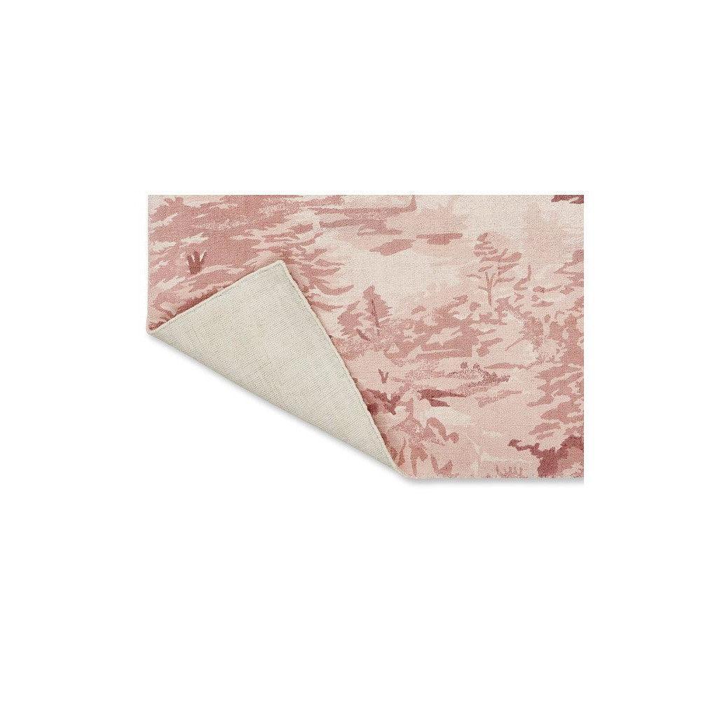 Ted Baker Landscape Toile Light Pink Pure Wool Designer Rug
