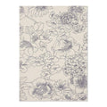 Ted Baker Linear Floral Blue Pure Wool Designer Rug