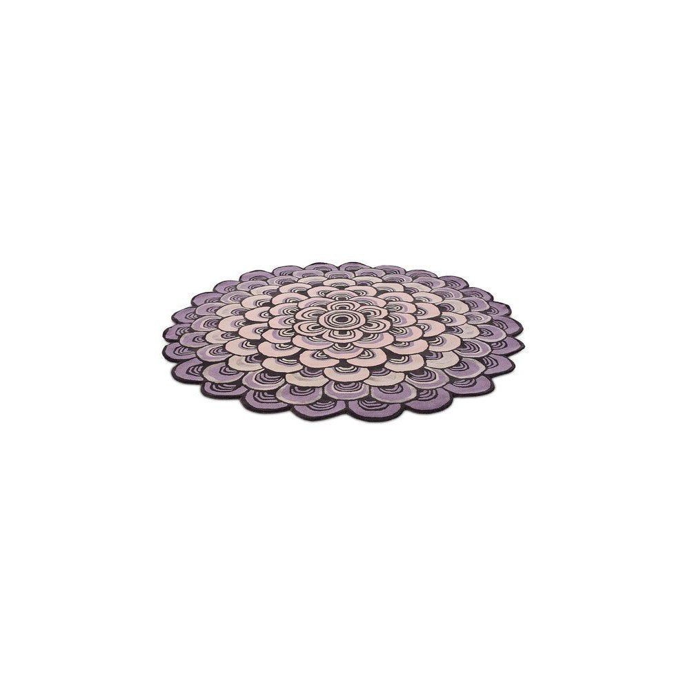 Ted Baker Masquerade Pink Round Wool Designer Rug