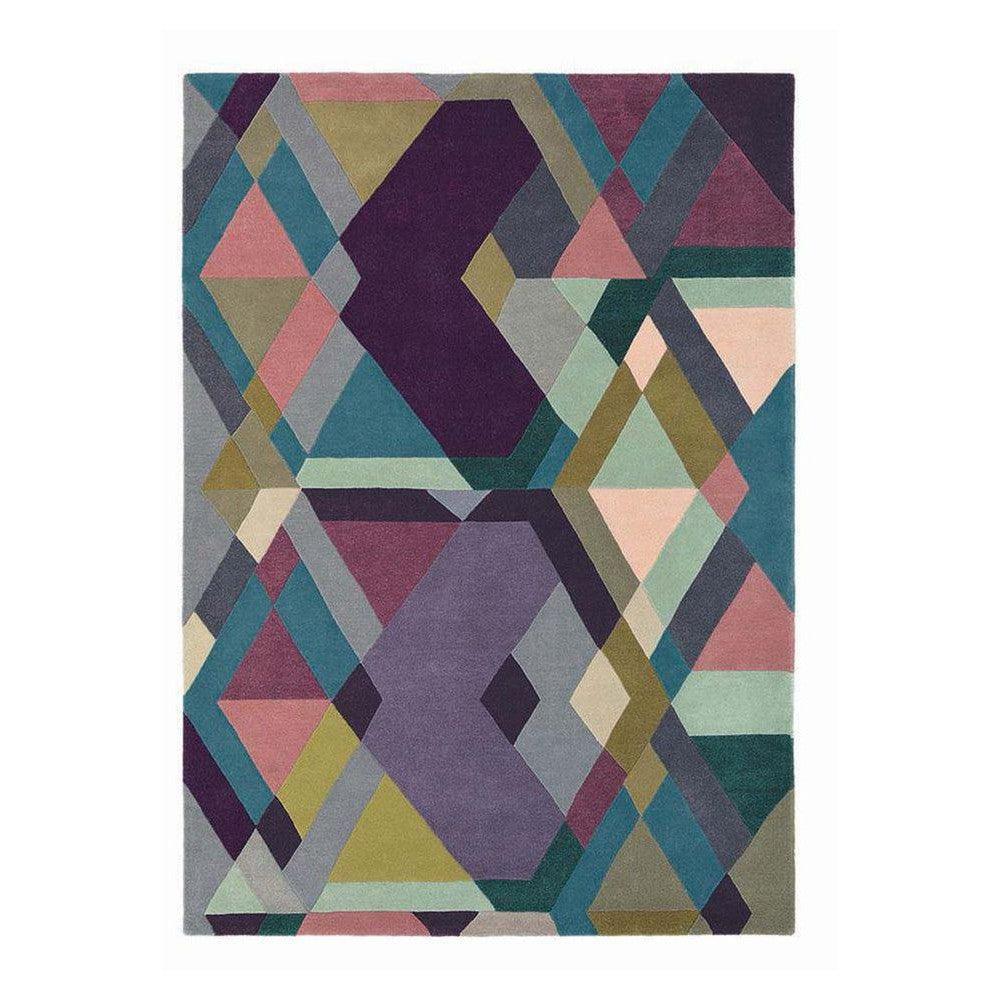 Ted Baker Mosaic Light Purple Pure Wool Designer Rug
