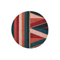 Ted Baker Sahara Round Burgundy Wool & Viscose Designer Rug