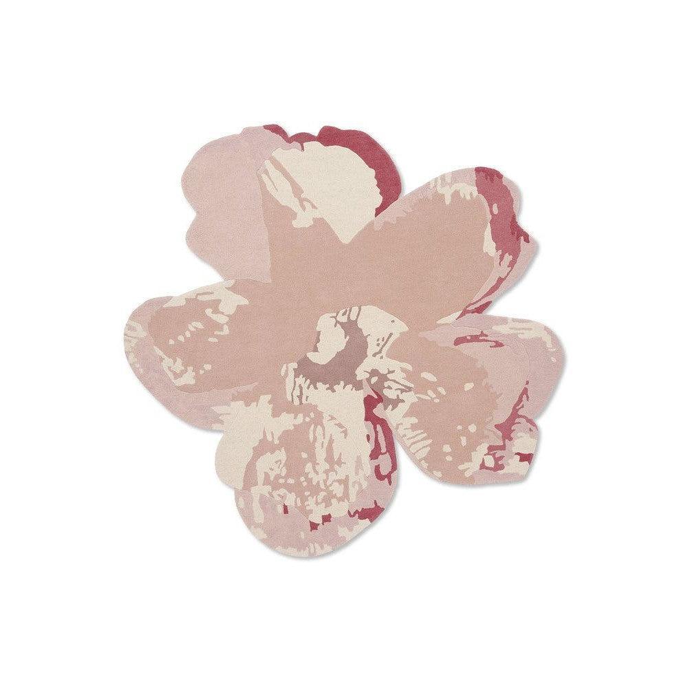 Ted Baker Shaped Magnolia Light Pink Pure Wool Designer Round Rug