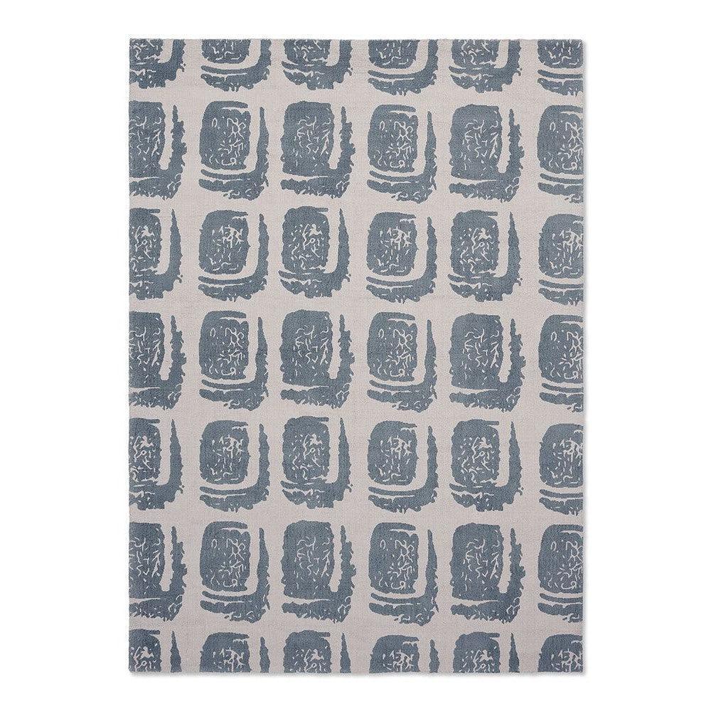 Ted Baker Woodblock Grey Pure Cotton Designer Rug