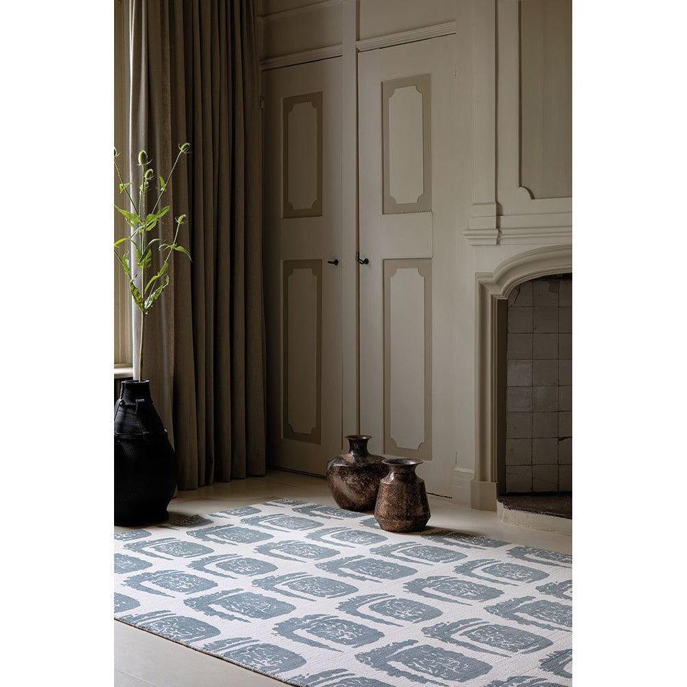 Ted Baker Woodblock Grey Pure Cotton Designer Rug