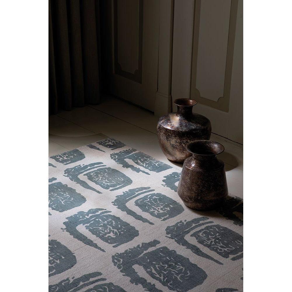 Ted Baker Woodblock Grey Pure Cotton Designer Rug