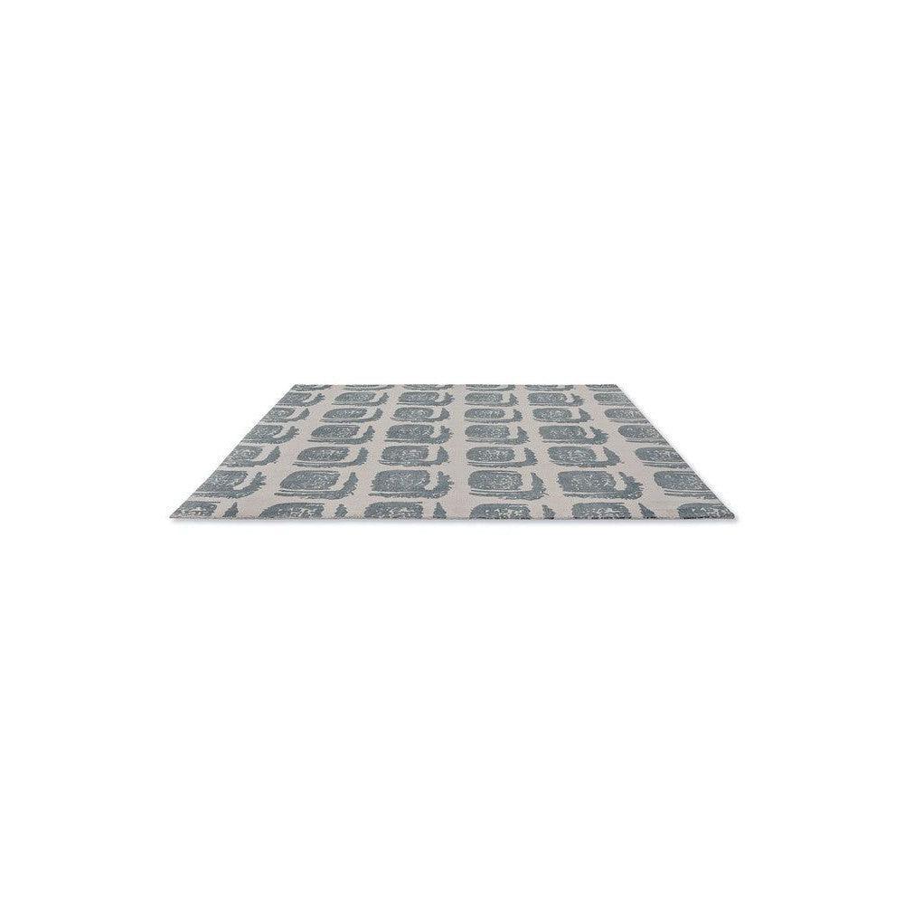 Ted Baker Woodblock Grey Pure Cotton Designer Rug
