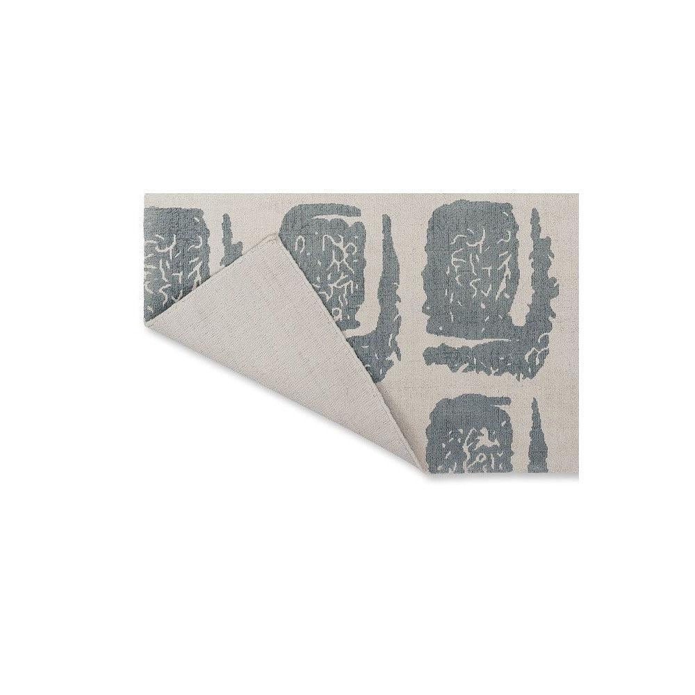 Ted Baker Woodblock Grey Pure Cotton Designer Rug