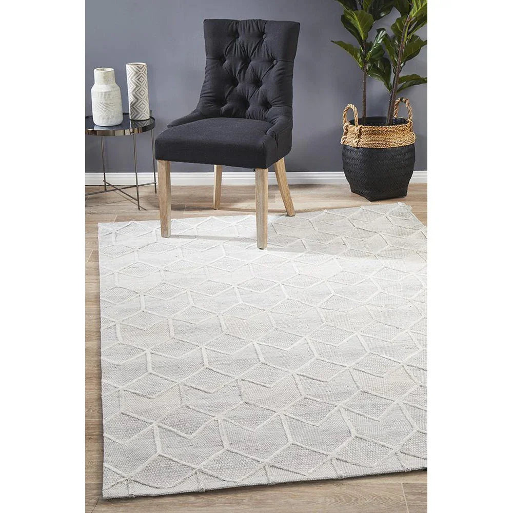 Visions Winter Grey Brush Modern Rug - ICONIC RUGS