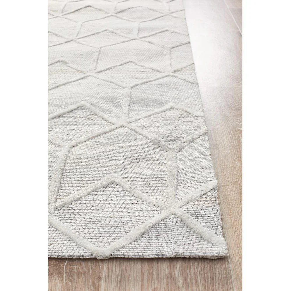 Visions Winter Grey Brush Modern Rug - ICONIC RUGS