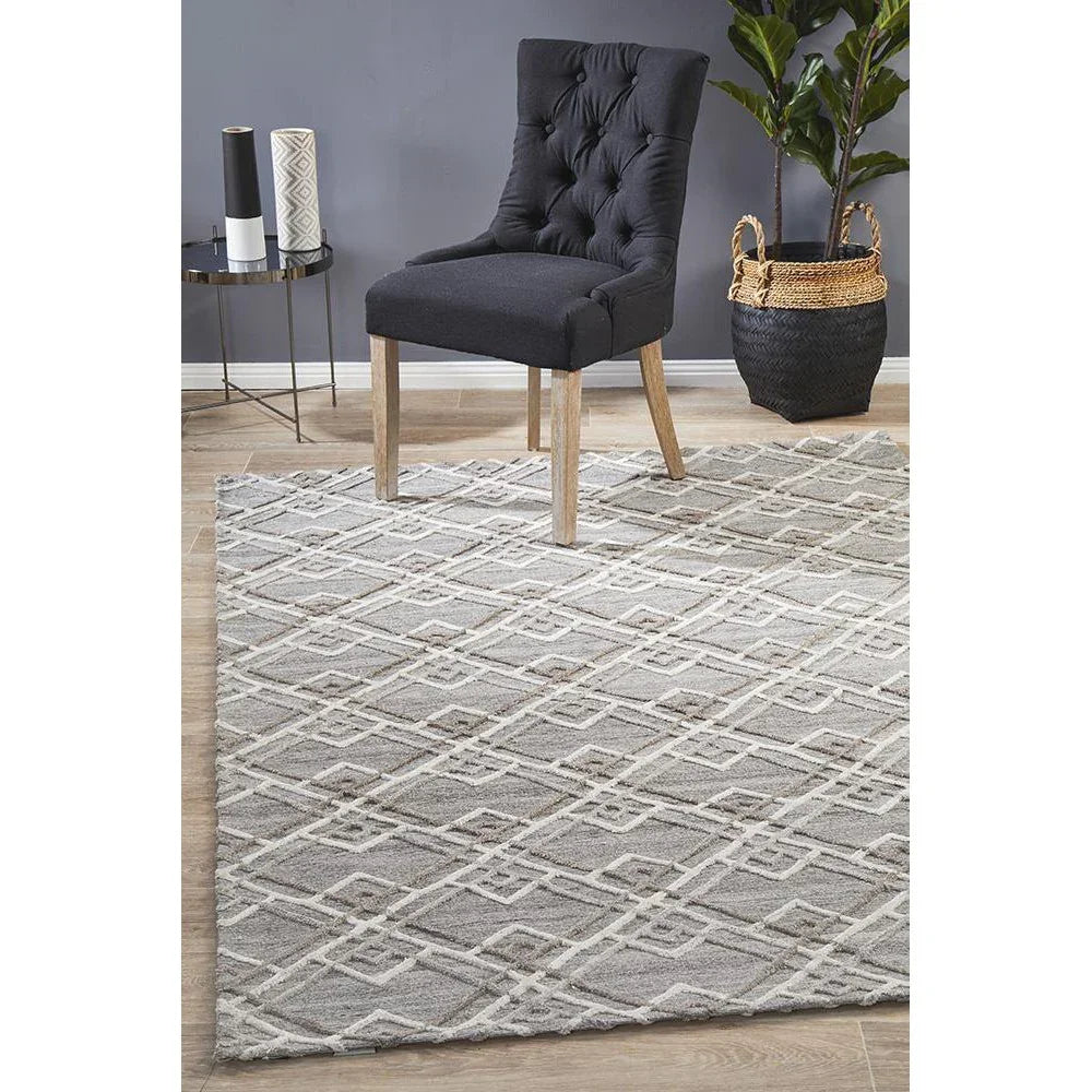 Visions Winter Silver Stream Modern Rug - ICONIC RUGS