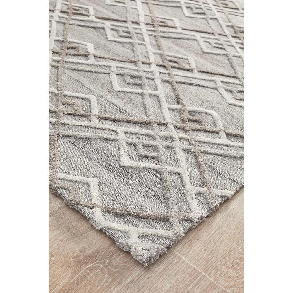 Visions Winter Silver Stream Modern Rug - ICONIC RUGS