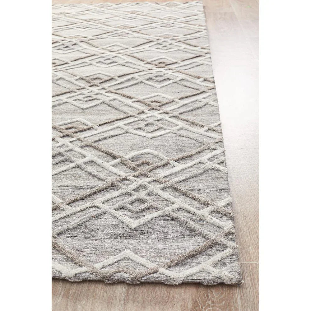 Visions Winter Silver Stream Modern Rug - ICONIC RUGS