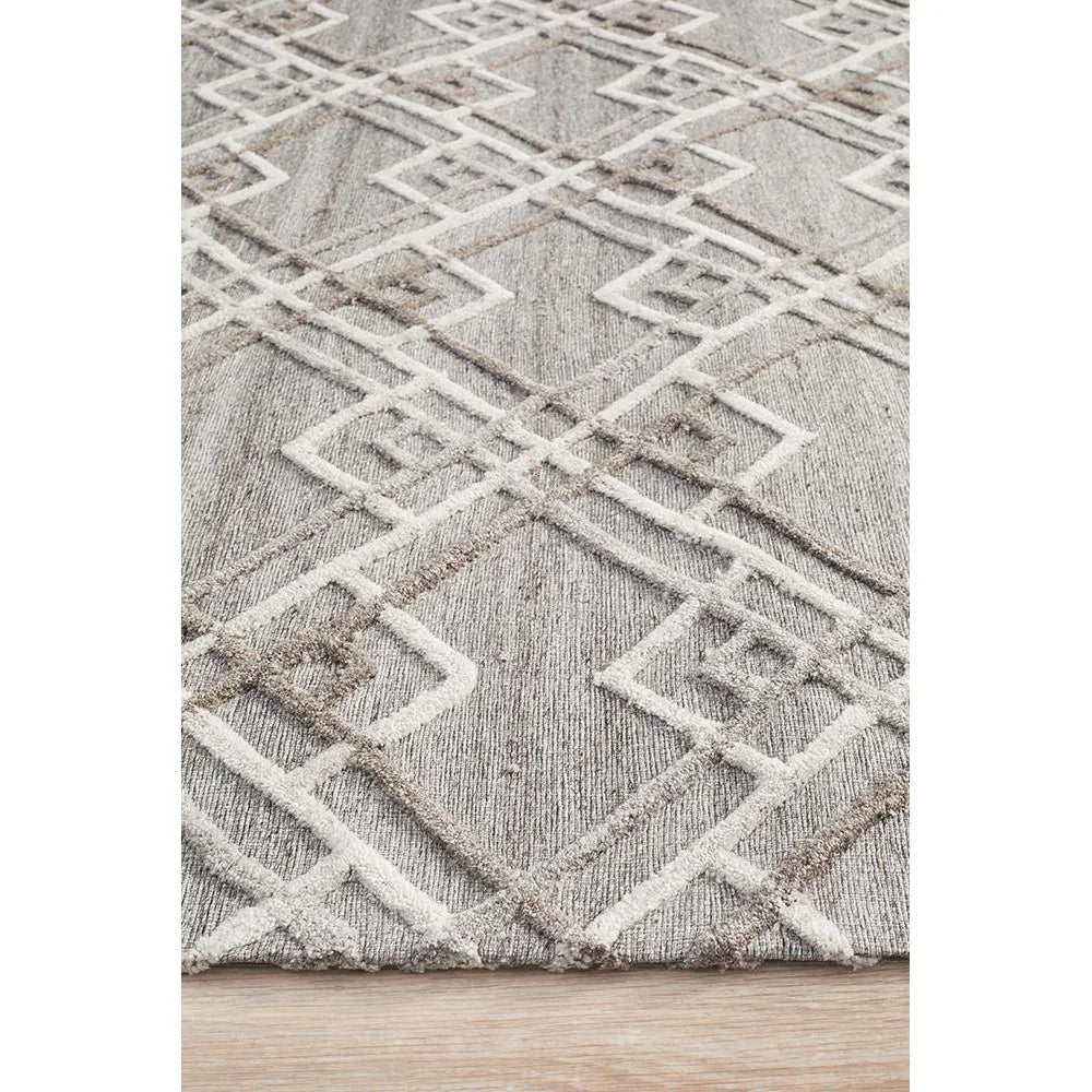 Visions Winter Silver Stream Modern Rug - ICONIC RUGS