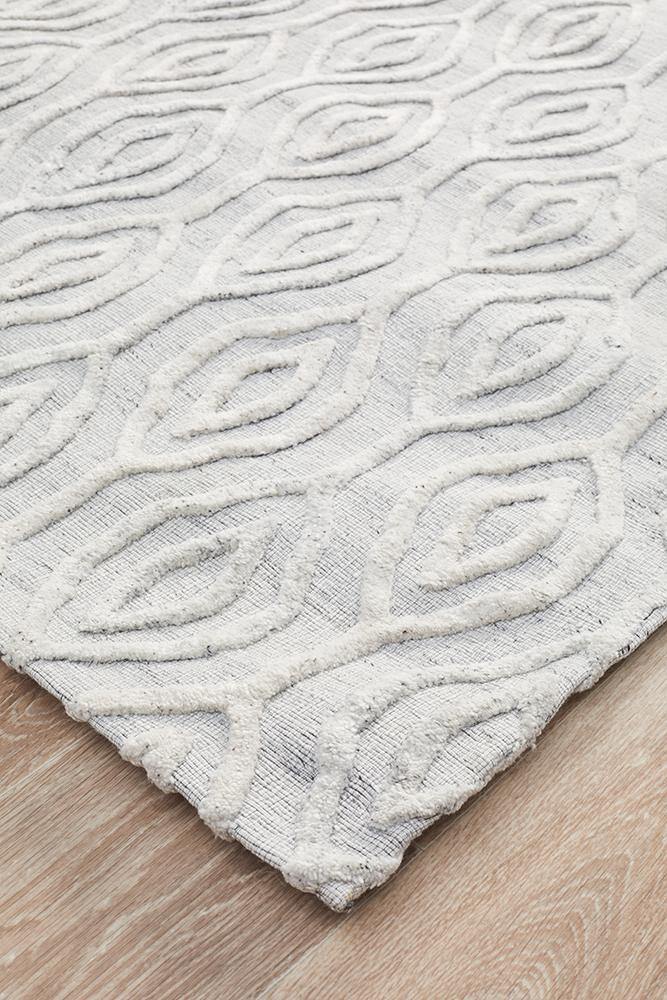 Visions Winter Wish White Modern Rug - ICONIC RUGS