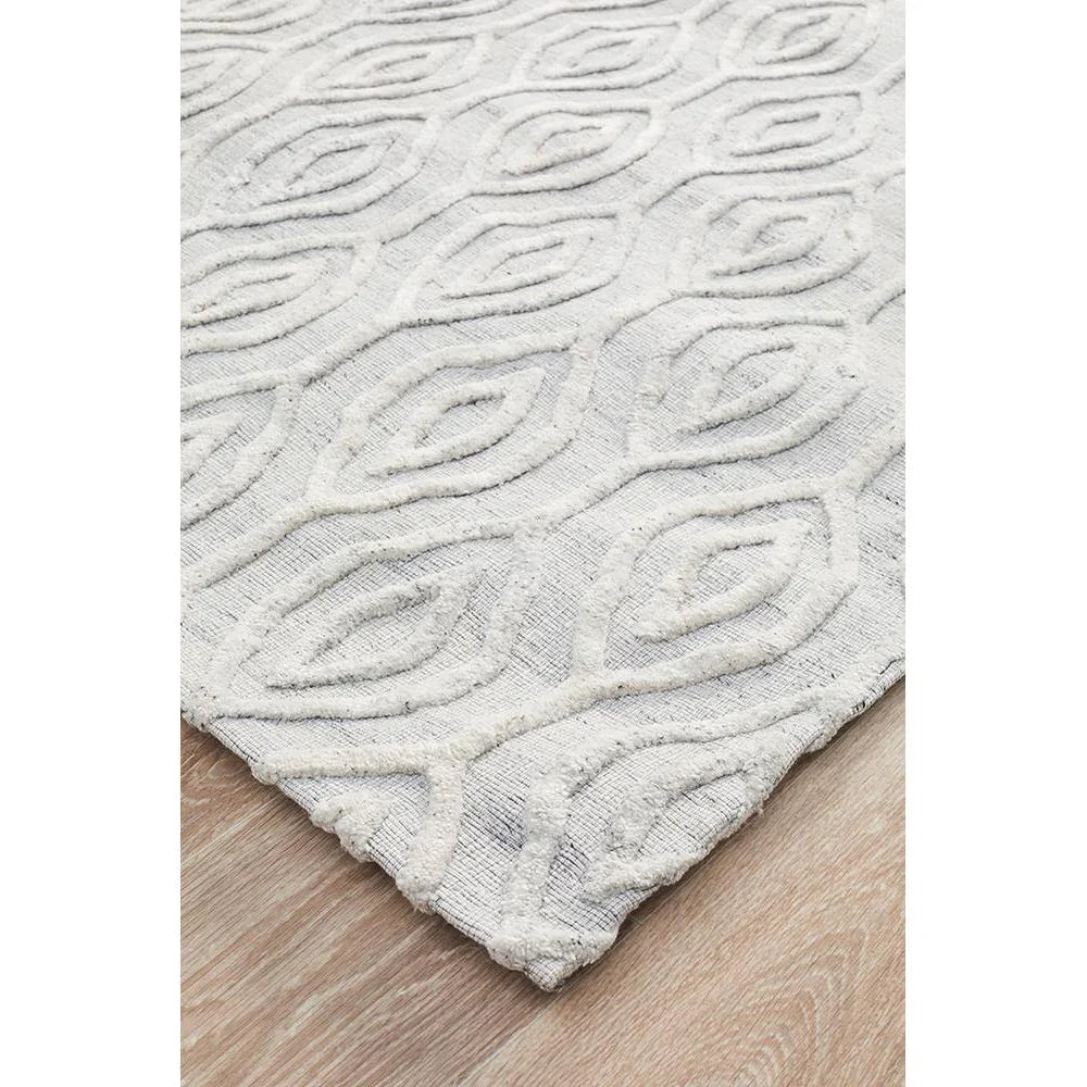 Visions Winter Wish White Modern Rug - ICONIC RUGS