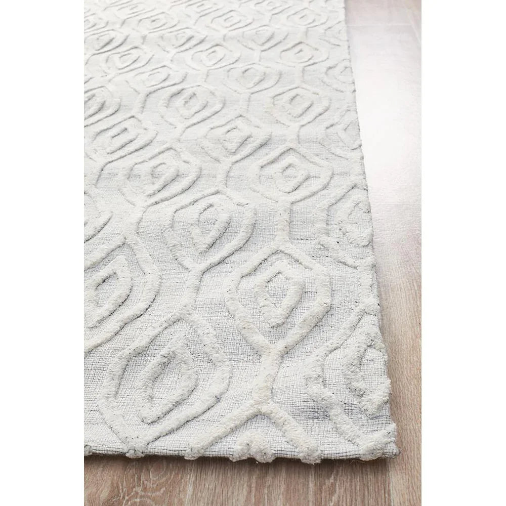 Visions Winter Wish White Modern Rug - ICONIC RUGS
