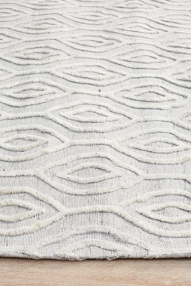 Visions Winter Wish White Modern Rug - ICONIC RUGS