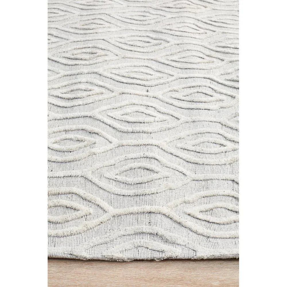 Visions Winter Wish White Modern Rug - ICONIC RUGS