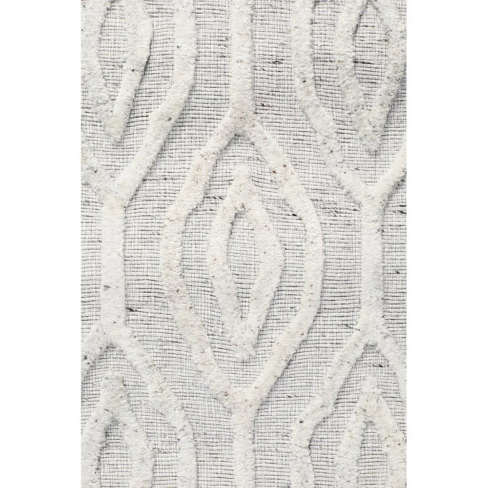 Visions Winter Wish White Modern Rug - ICONIC RUGS