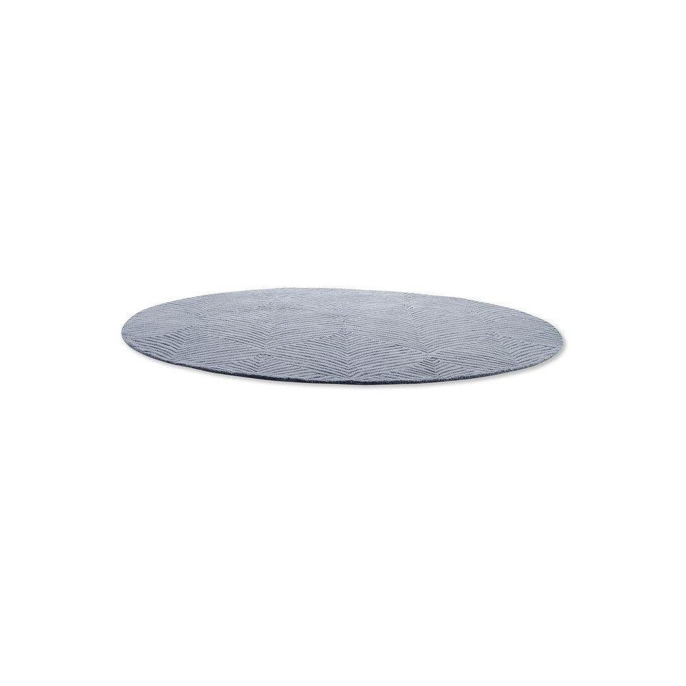 Wedgwood Folia Cool Grey Pure Wool Designer Round Rug