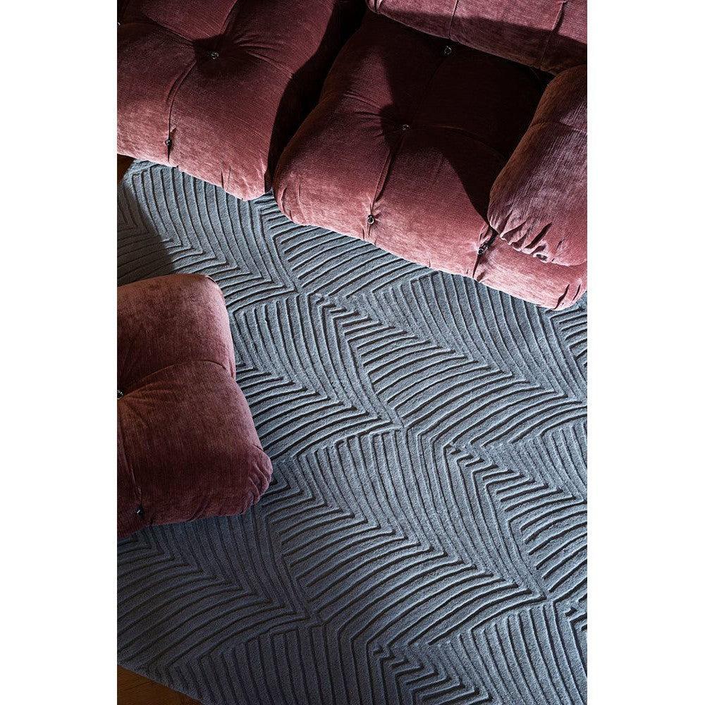 Wedgwood Folia Cool Grey Pure Wool Designer Rug