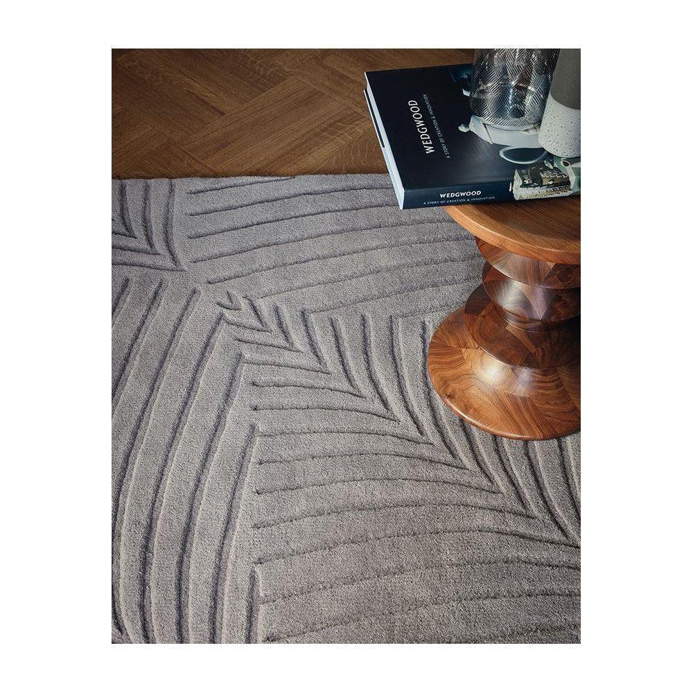 Wedgwood Folia Grey Pure Wool Designer Rug
