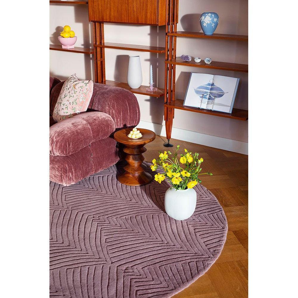Wedgwood Folia Mink Pure Wool Designer Round Rug
